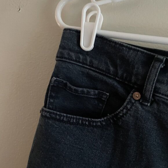 Express Women SZ 6 Blue Dark Wash Super High Rise Mom Denim Jeans - Picture 4 of 10